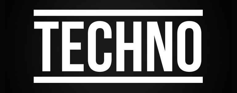 a banner with the word techno printed on it. 